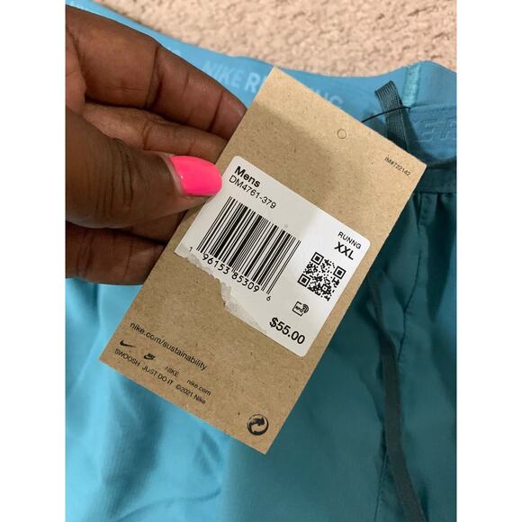 Nike Stride Dri-FIT 7" Brief-Lined Green Running Shorts DM4761-379 Mens Size 2XL - Picture 7 of 7